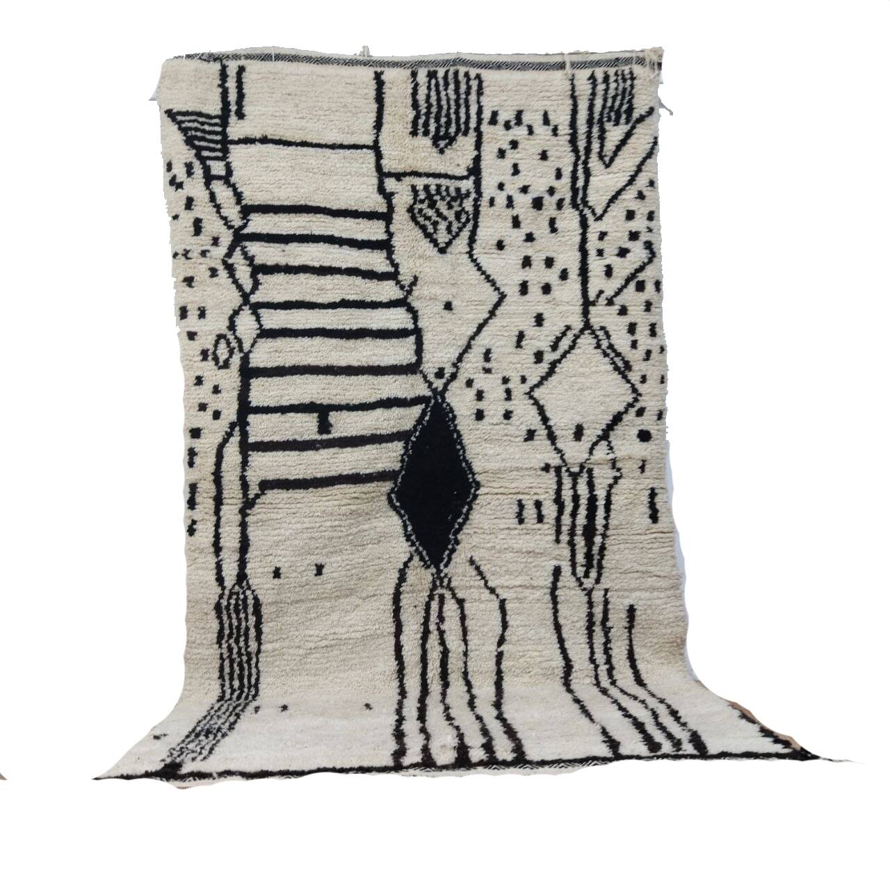 Handmade wool Berber rug 240 X 140 CM