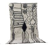 Handmade wool Berber rug 240 X 140 CM
