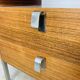 Rosewood and glass chest of drawers, 1960s, Scandinavian storage furniture.