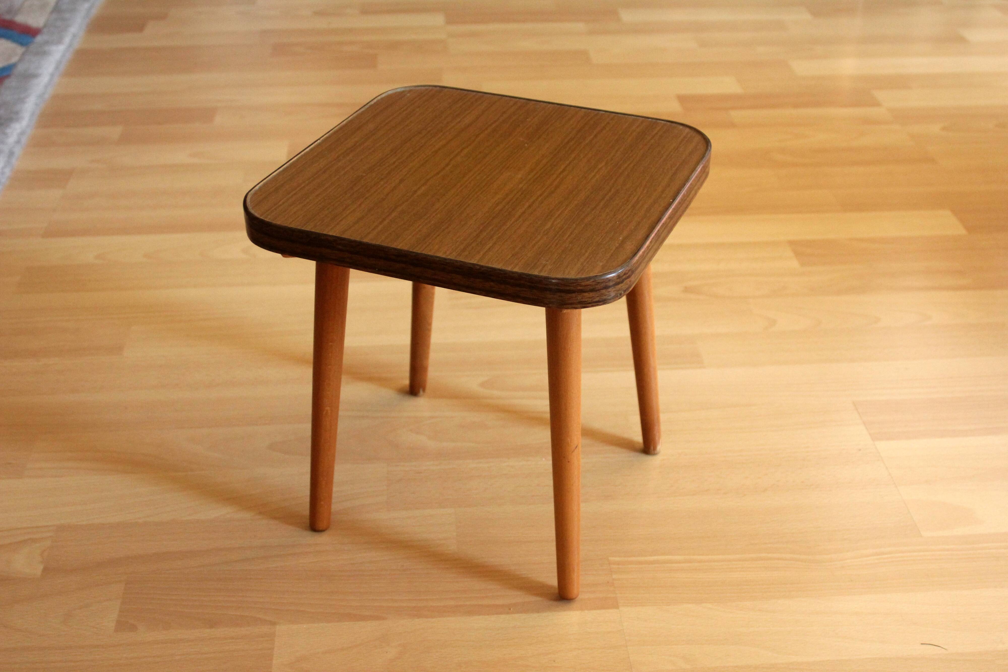 Rockabilly wooden plant stand, vintage from the 1950s