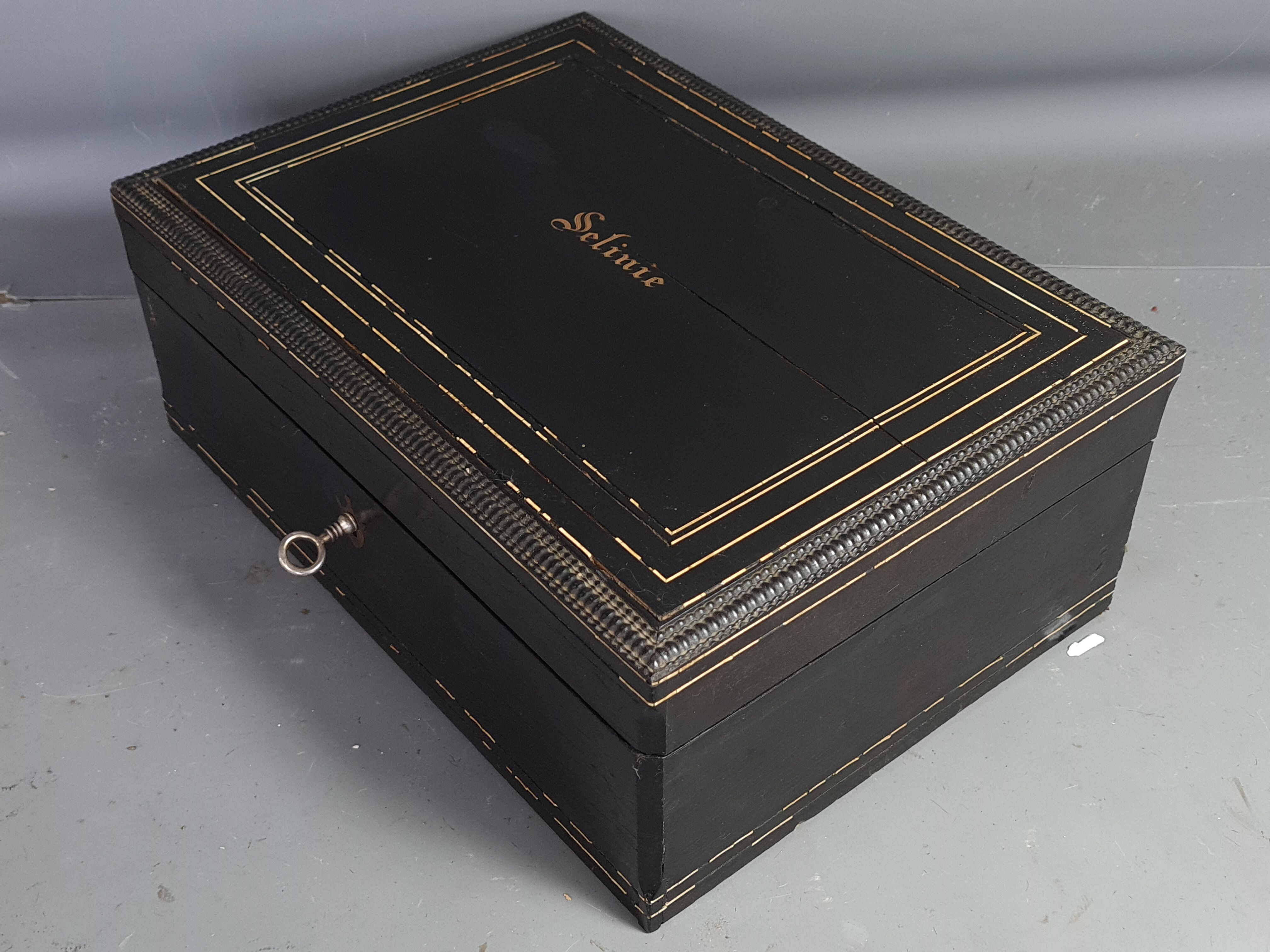 Old travel box for sewing and other Napoleon III