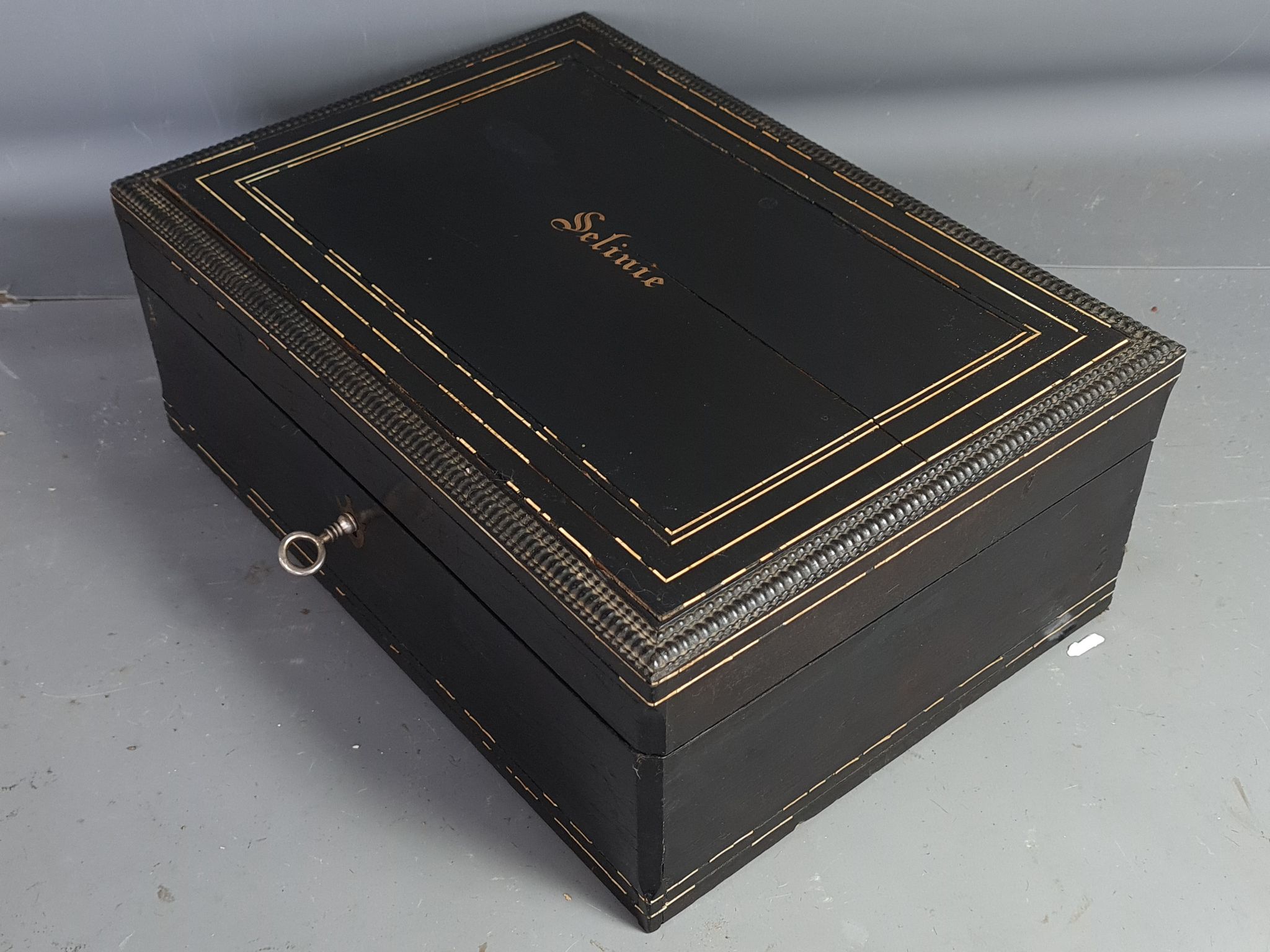 Old travel box for sewing and other Napoleon III