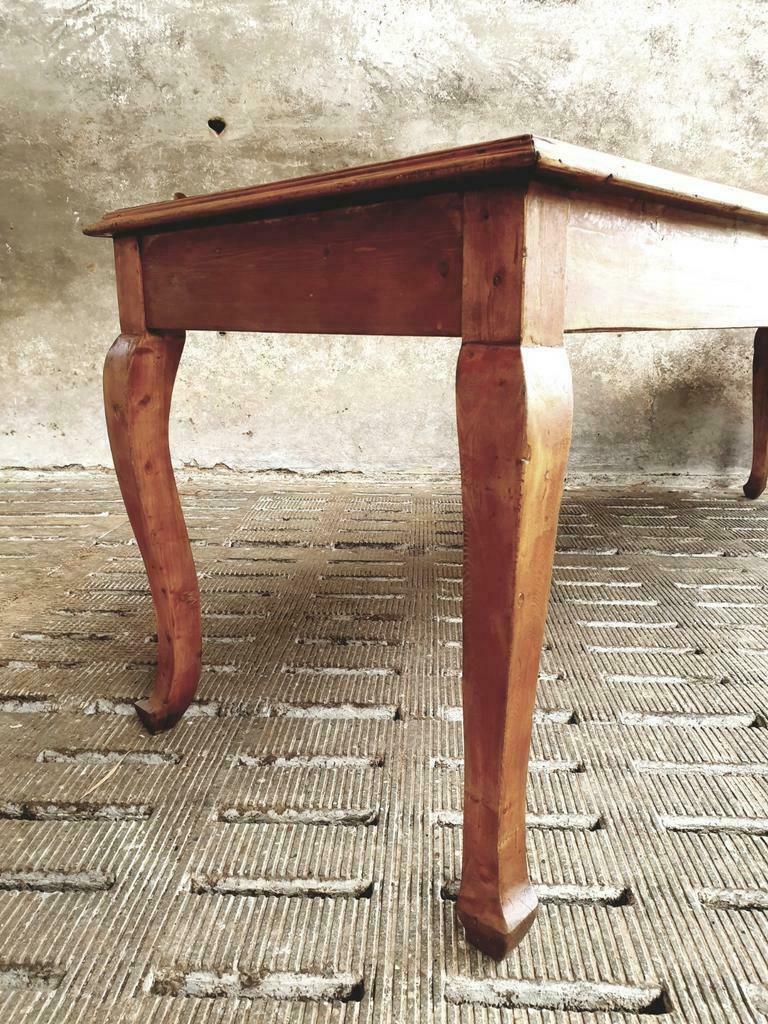 Old table pine dining table 76 x 256 cm