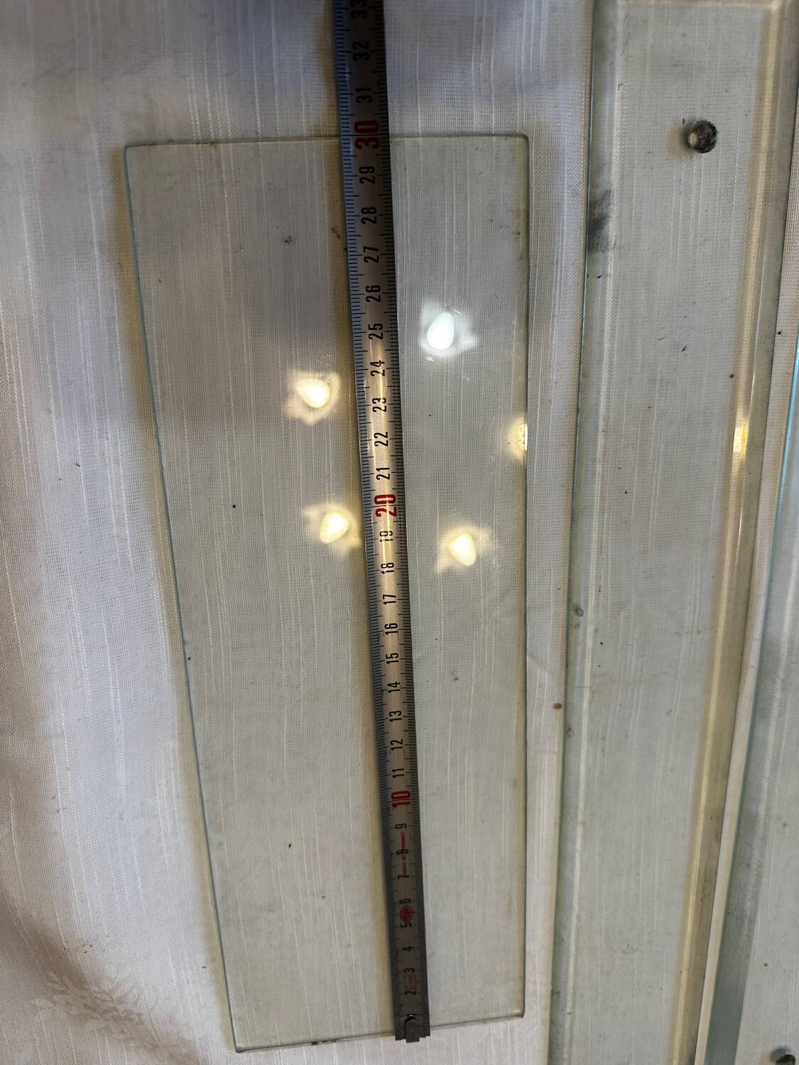 11 bevelled glass cleanliness plaques + 4 Art Deco glass plaques