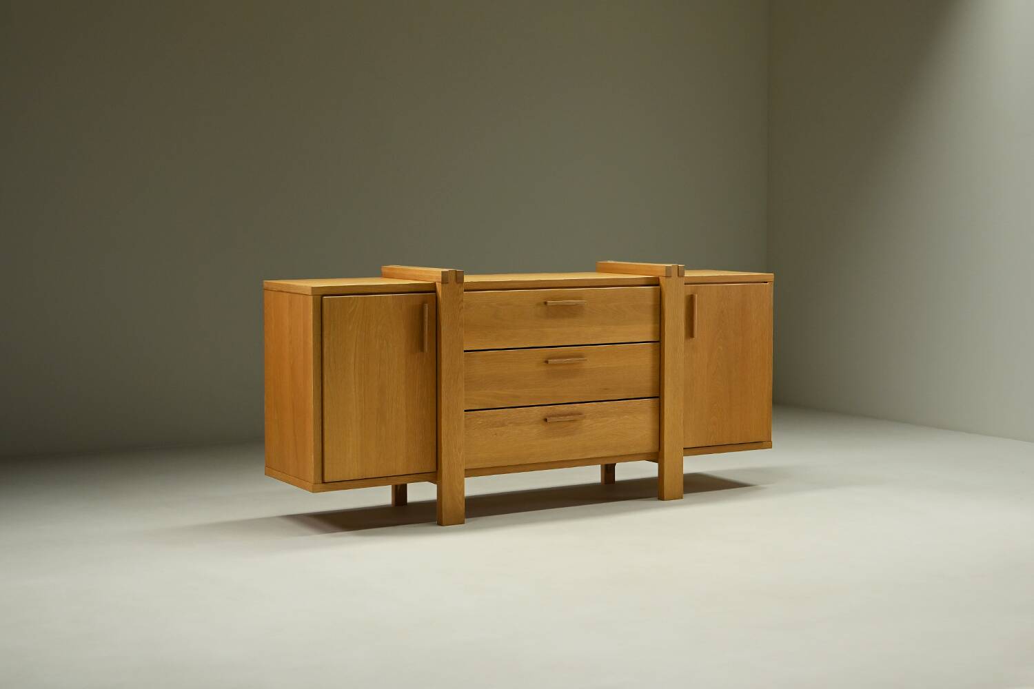 Brustalist oak sideboard, Belgium.