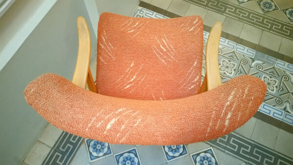 Fauteuils Zig Zag scandinaves années 50 60