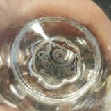 Set of 8 large crystal champagne glasses
