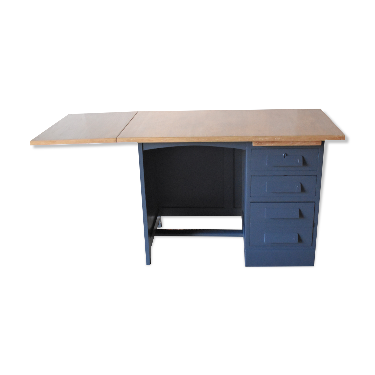 Old wooden desk with extensions