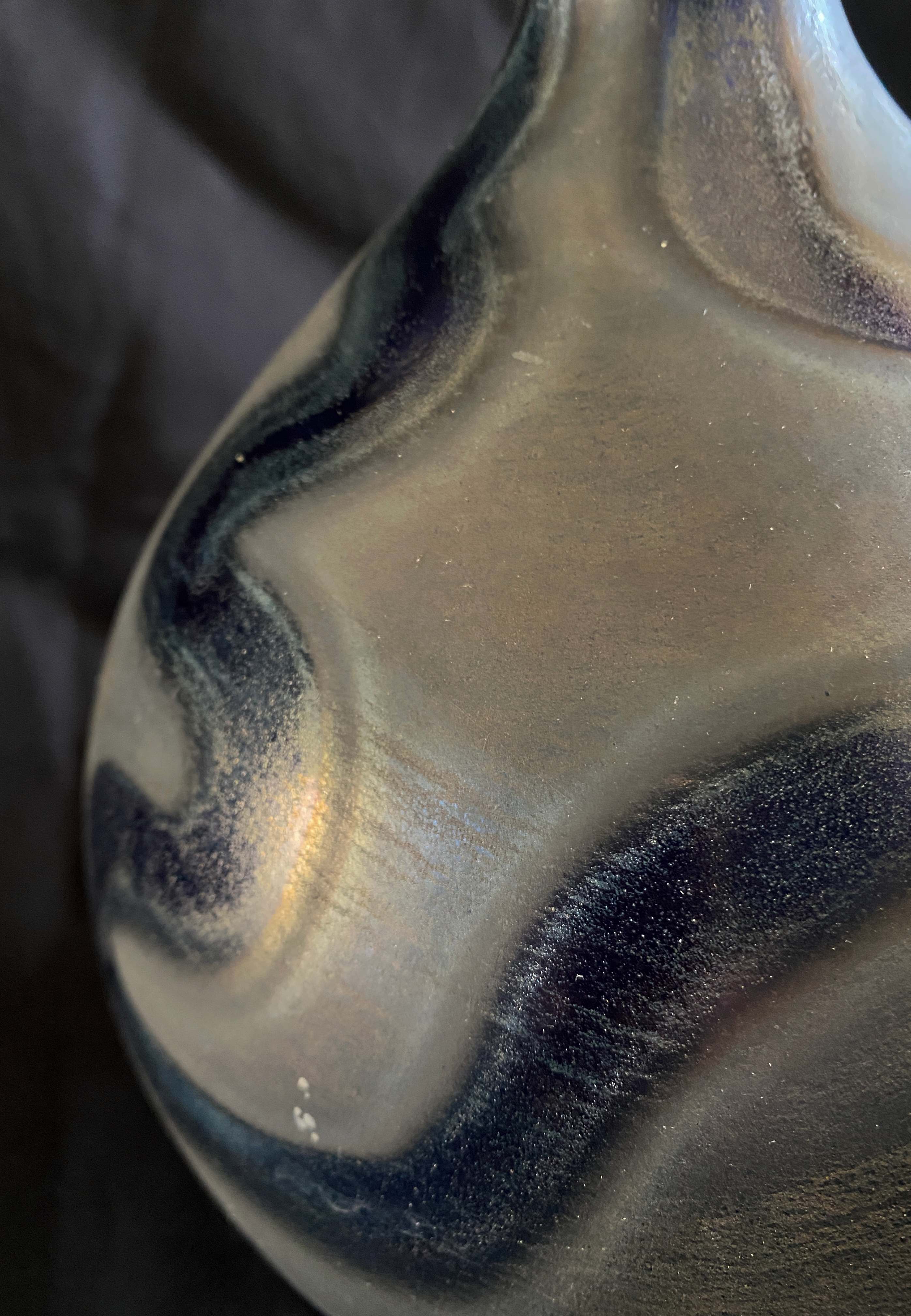 Asymmetrical desk lamp by Michael Bang (1944-2013) for Holmegaard, Denmark, 1970s