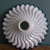 Adjustable "rise and fall" suspension, opaline and porcelain rise and fall