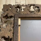 19th century Italian mirror in wood and gilded plaster