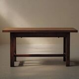 Solid oak farmhouse table, France, around 1950.