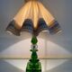 Lampe cristal émeraude Art Déco