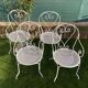 Set of 4 wrought iron armchairs