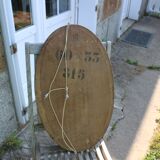 Bevelled oval antique mirror