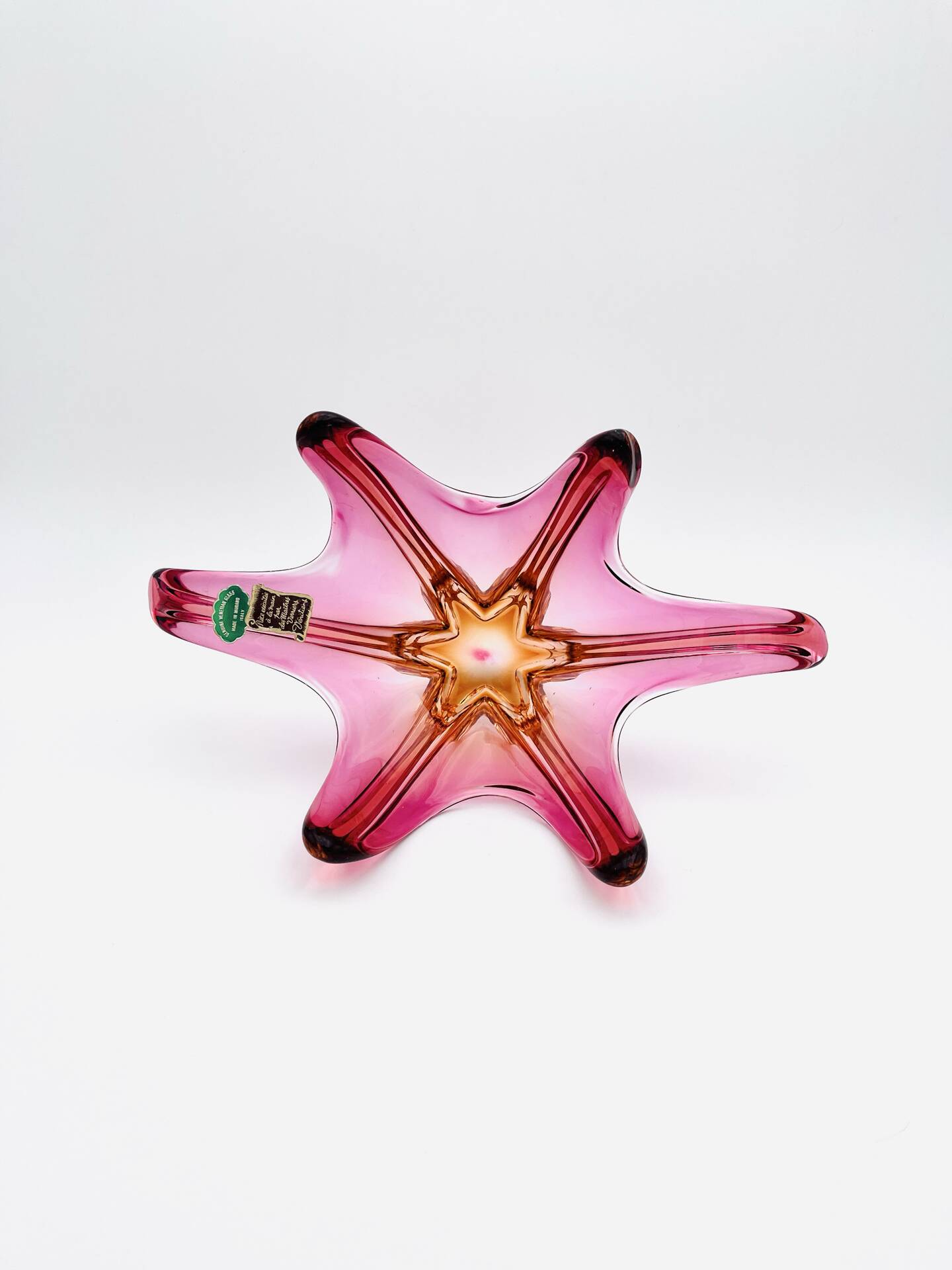 Coupe Murano - Sommerso - Orange & Rose