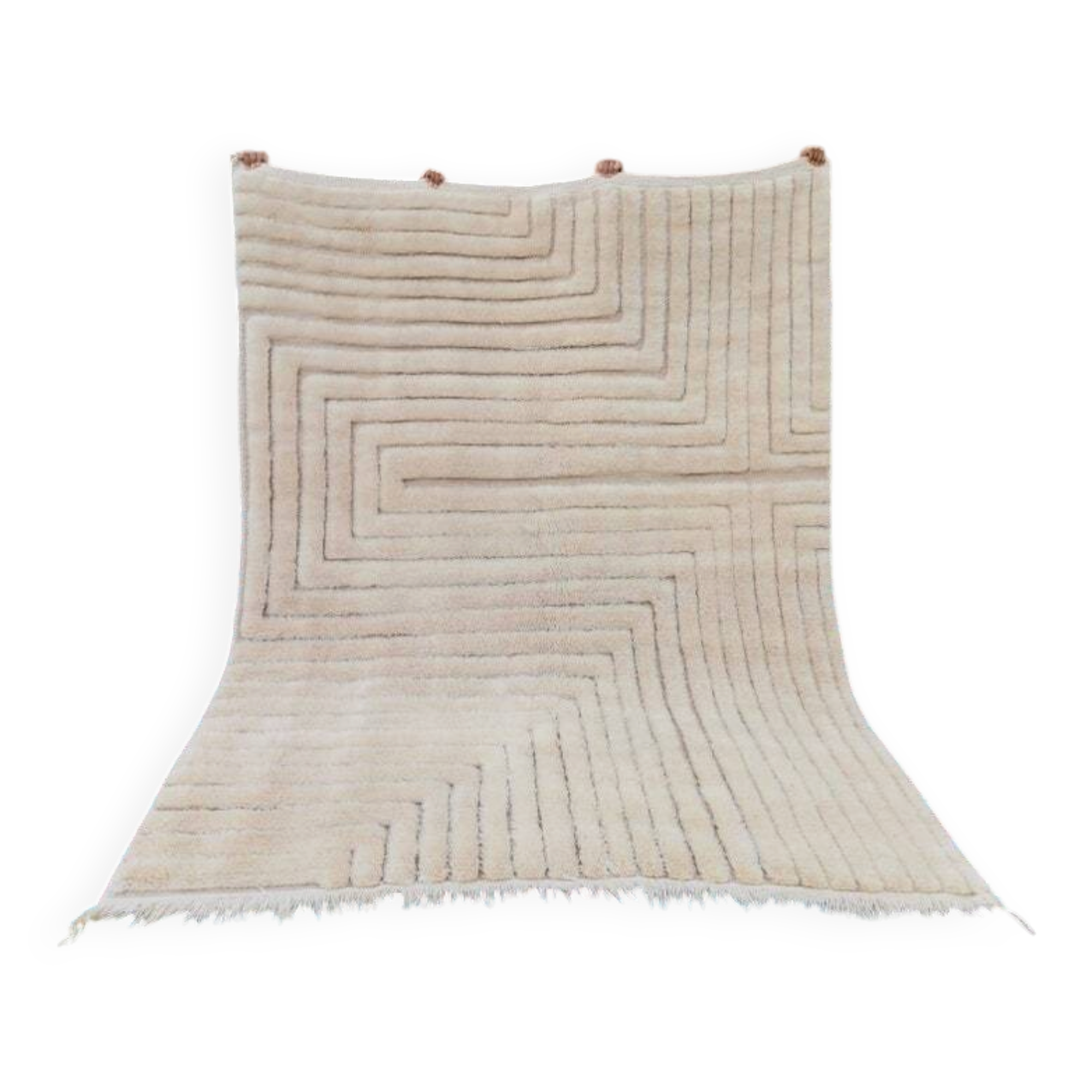 Handmade pure wool rug, size 150/250 cm.