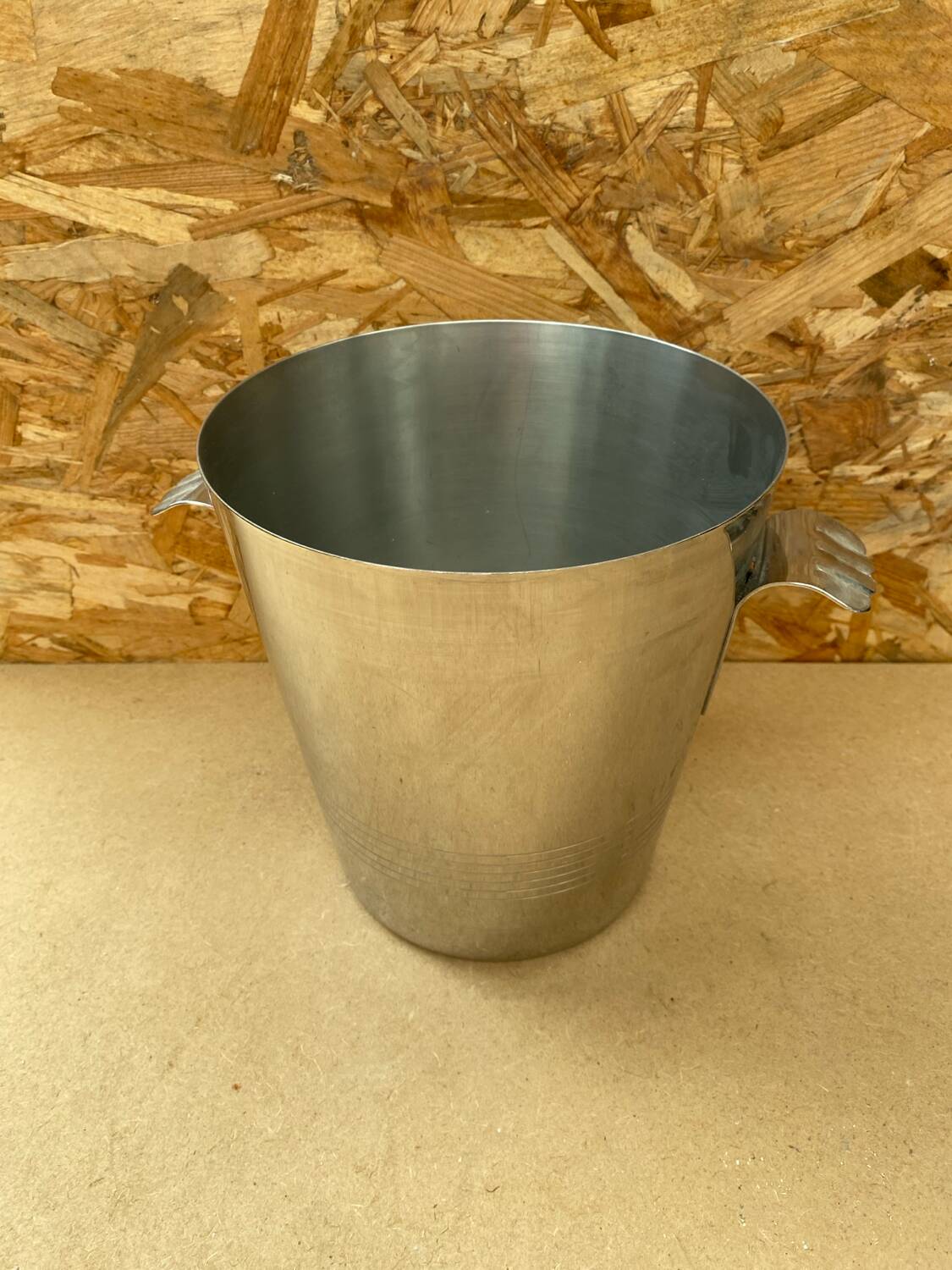 Old Champagne Ice Bucket Rémy LETANG Stainless Steel France Vintage