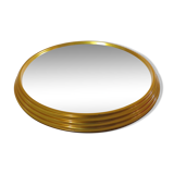 50 60 years gold metal round mirror tray