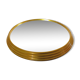 50 60 years gold metal round mirror tray