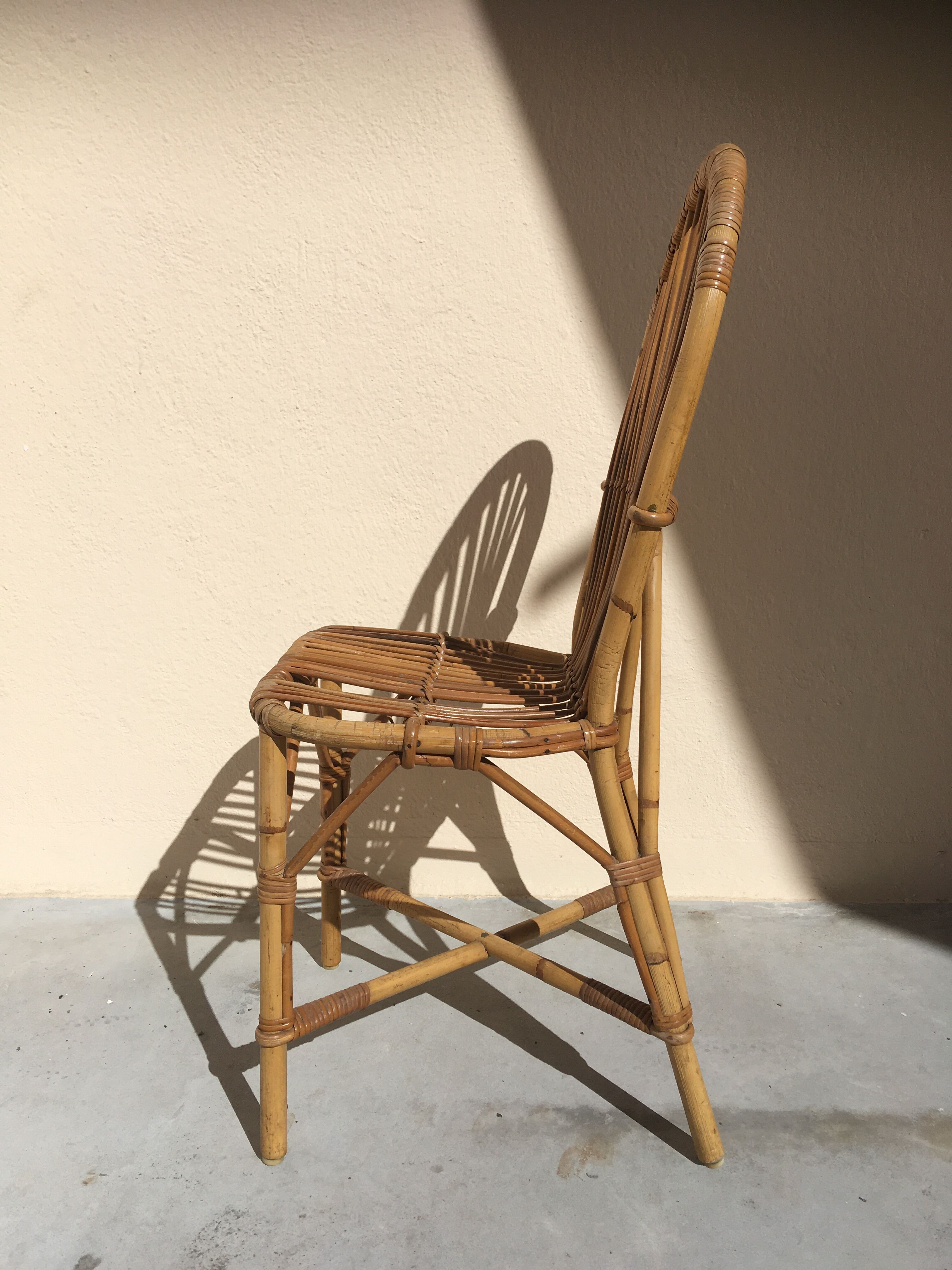 Chaise en rotin d'Audoux-Minnet