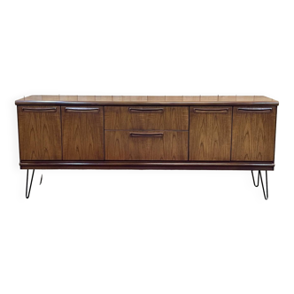English sideboard with compass feet from the 70s in teak