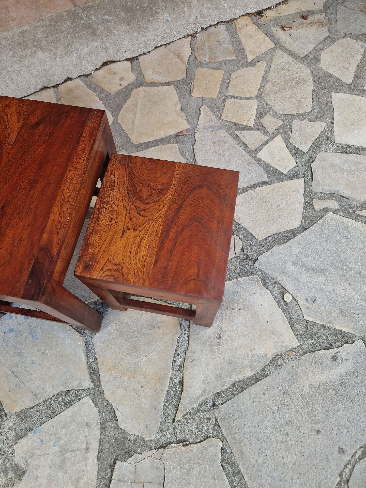 Vintage teak nesting coffee tables