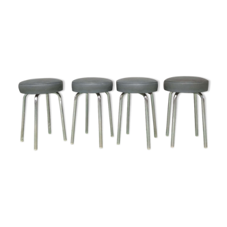 Lot of 4 industrial stools