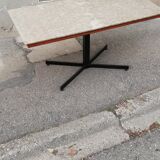 Vintage beige marble coffee table