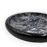 Alvino Bagni, black marbled ceramic centerpiece / vide poche, ca. 1970