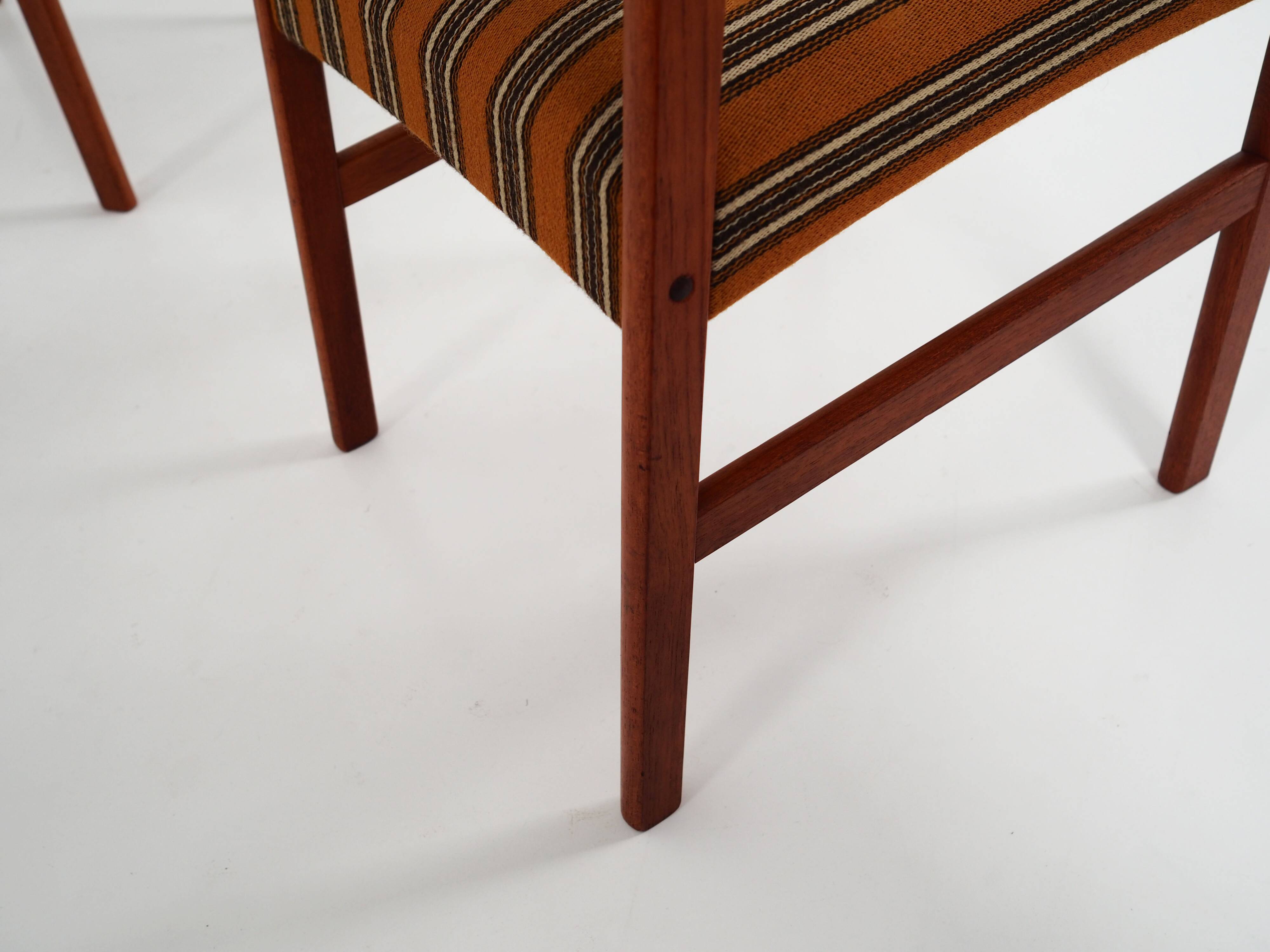 Set of six teak chairs, Danish design, 1970s, production: Denmark