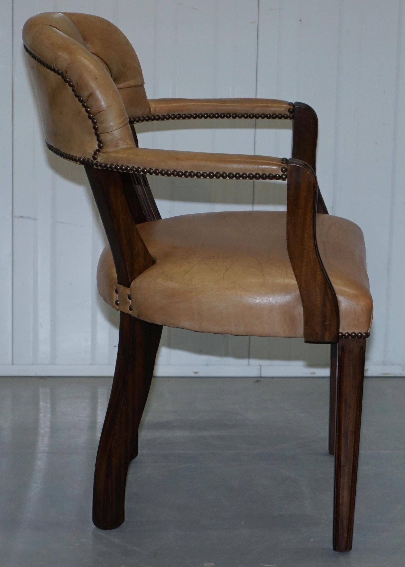 Fauteuil de bureau en cuir House of Chesterfield