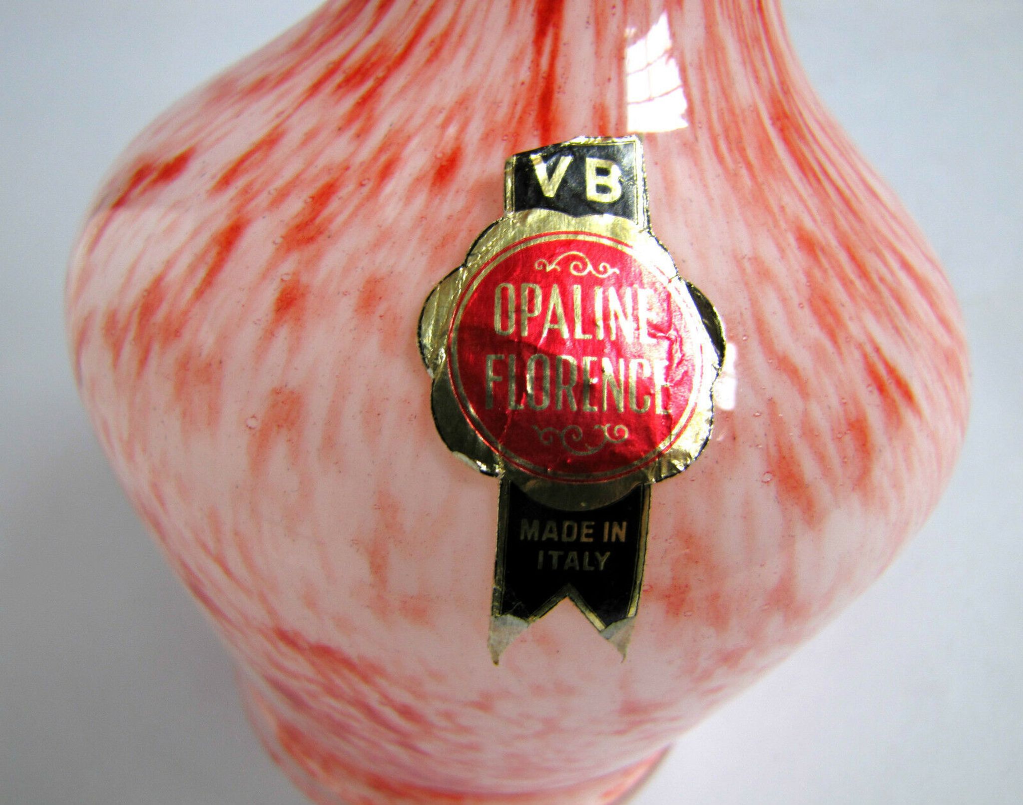 Vintage vase carafe opaline of florence vb murano italy