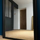 Miroir ancien Louis-Philippe noir 161cm/106cm
