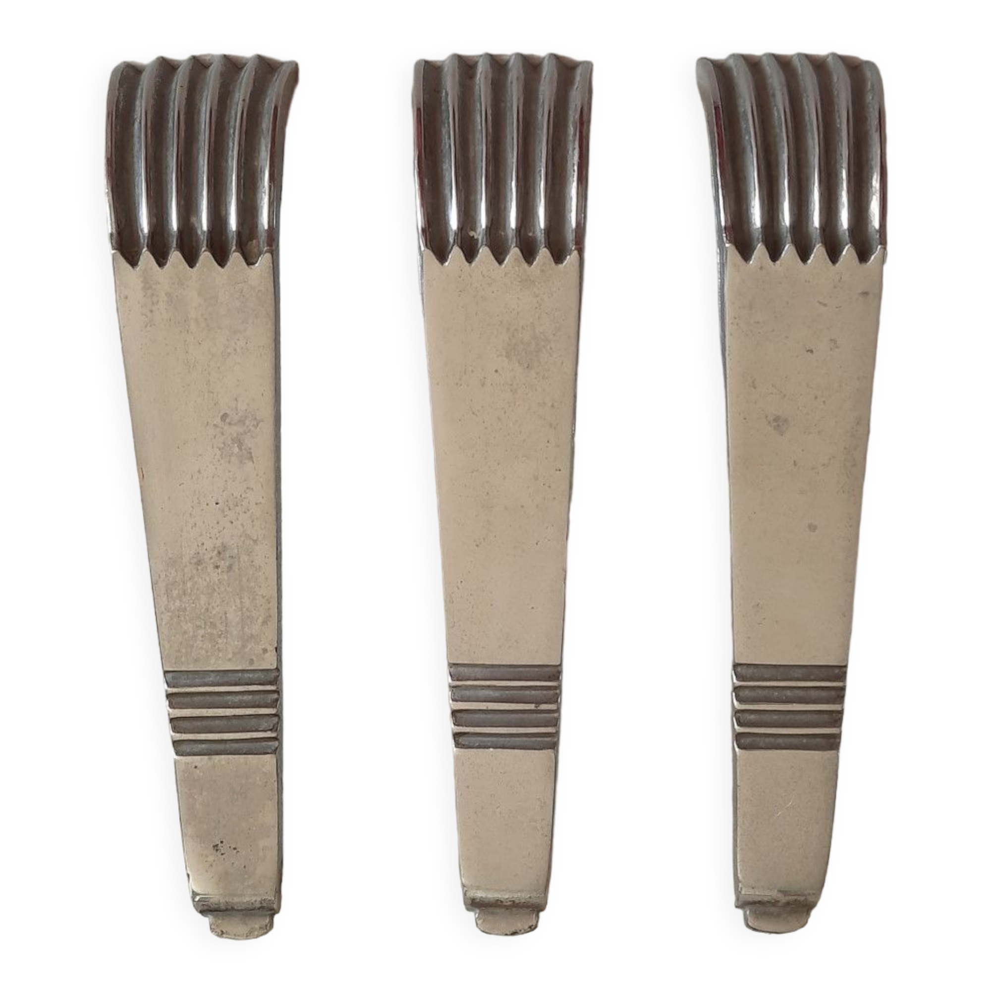 Set of 3 art deco handles