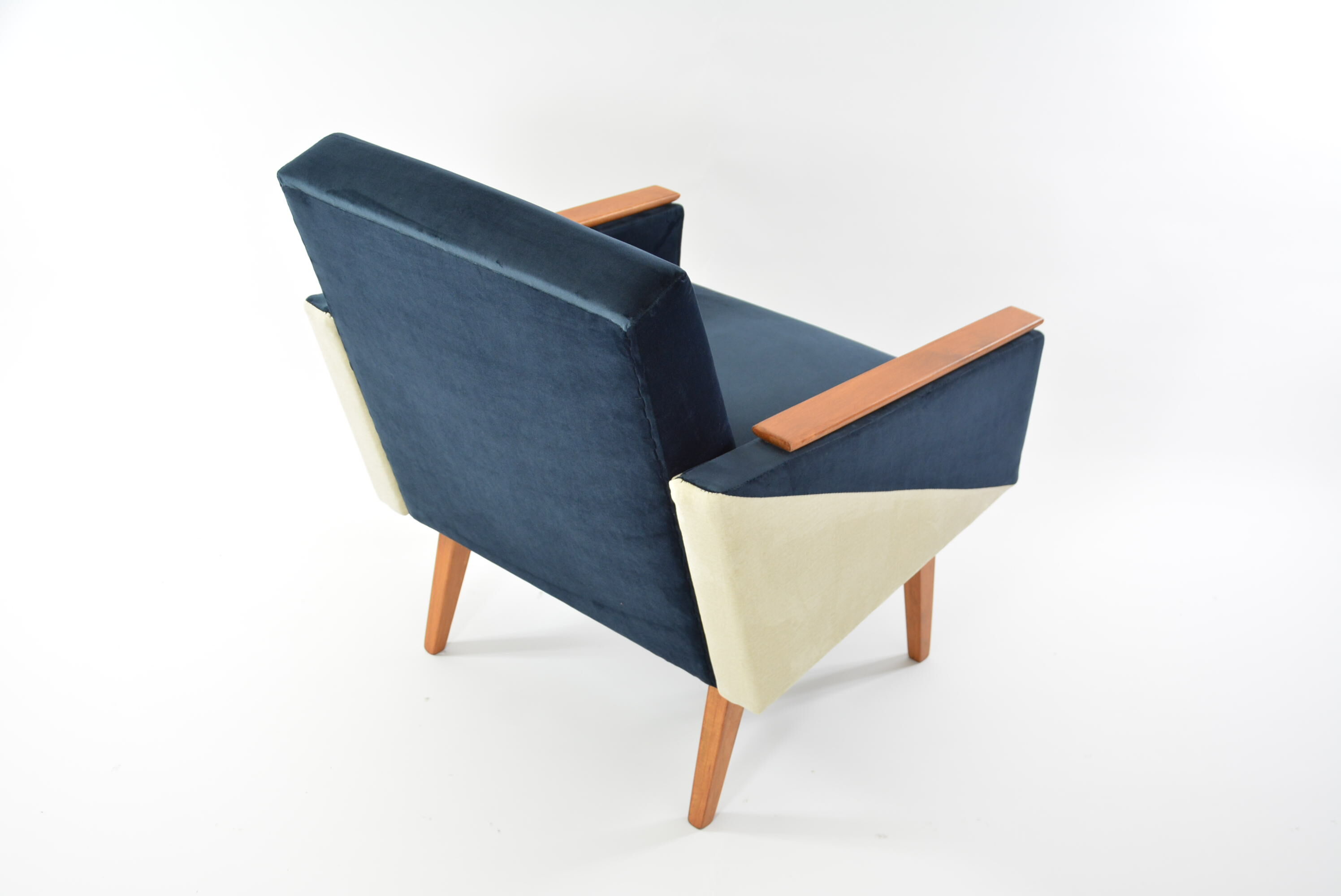 Geometric square armchair