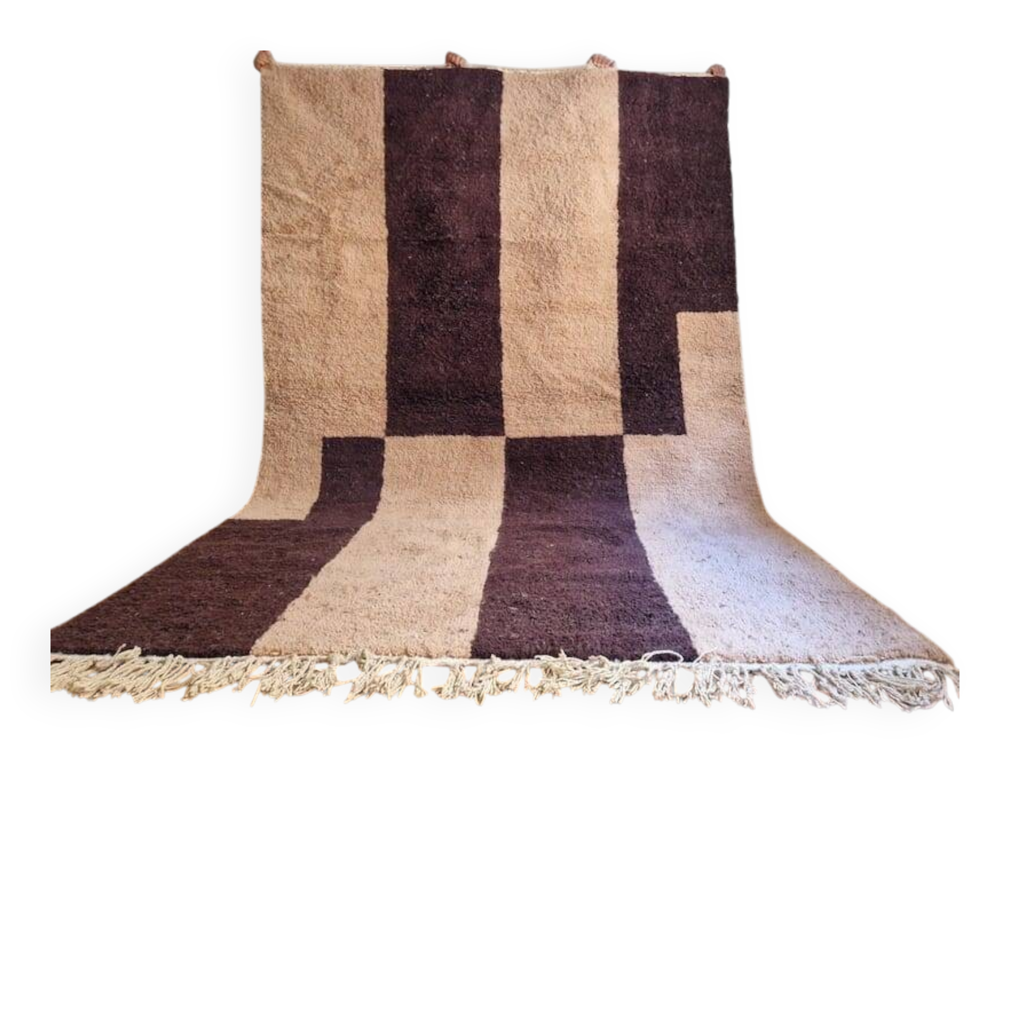 Handmade traditional pure natural wool rug, size 170 x 250 cm