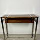 Console de style Art déco en bois et métal chromé
