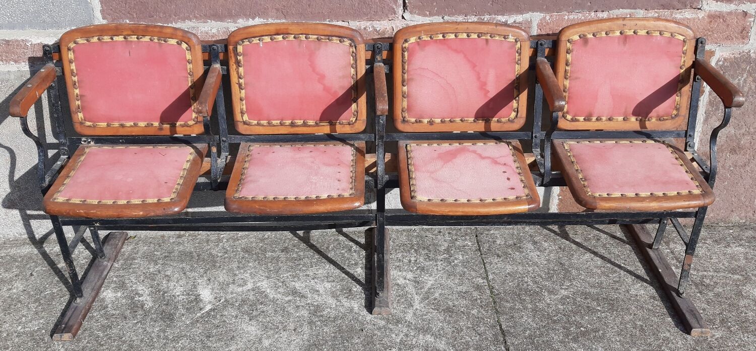 4 seater cinema bench