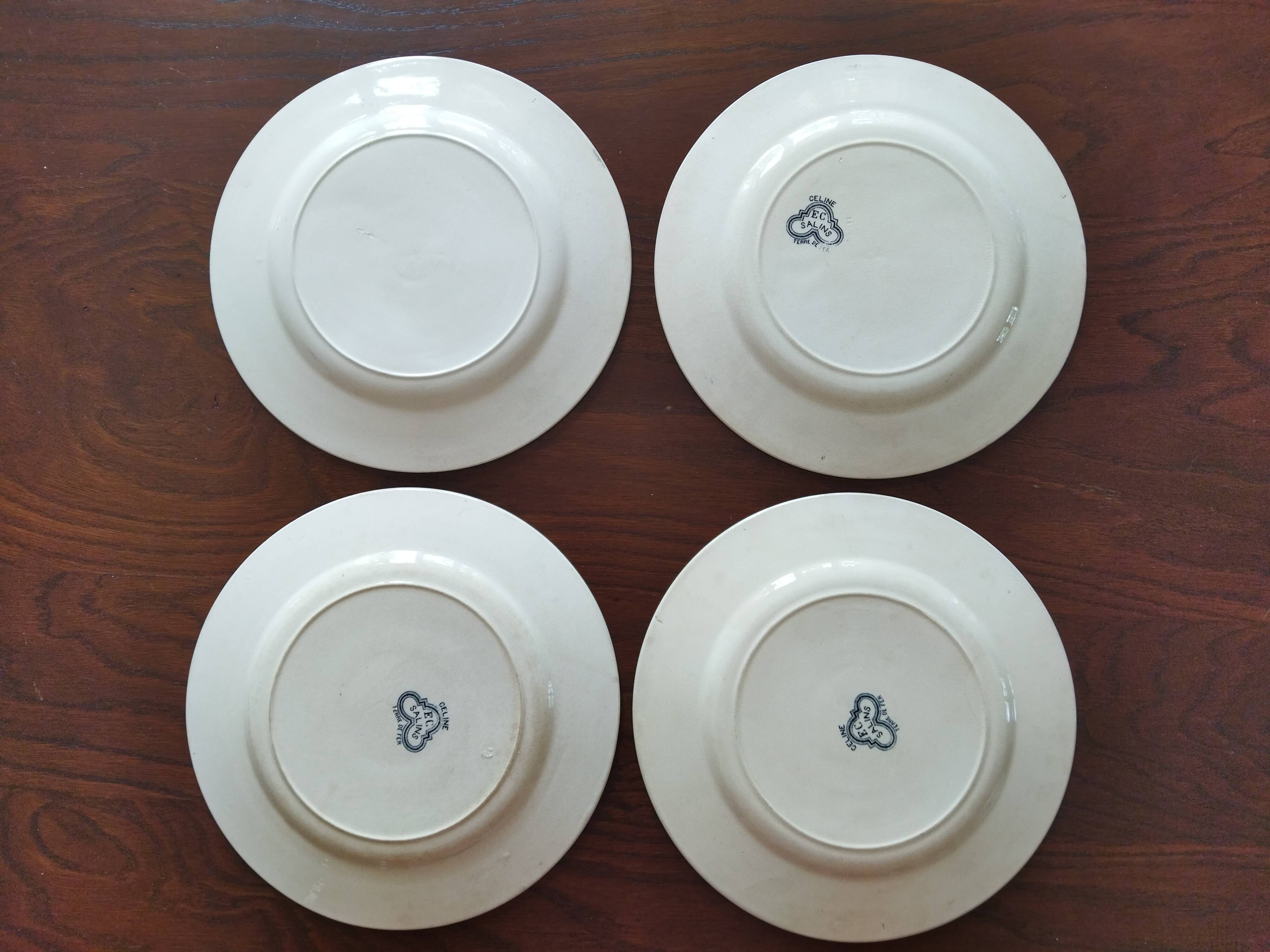 8 flat plates iron earth Salins, model Céline