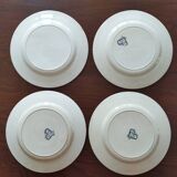 8 flat plates iron earth Salins, model Céline