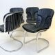 Set of 4 chairs by Willy Rizzo, 1970s