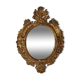 Oval mirror gilded stucco wood