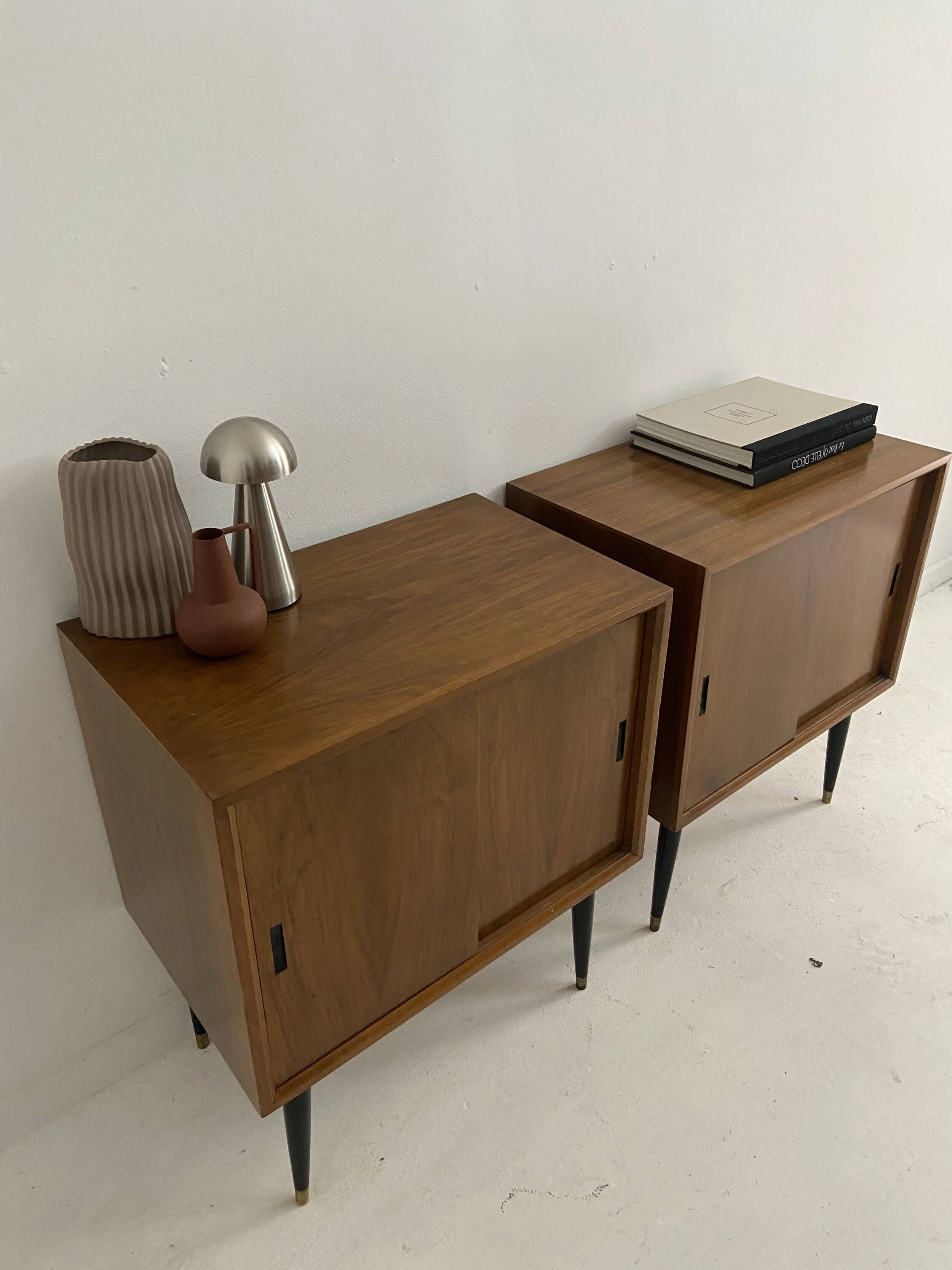 Pair of small vintage sideboards