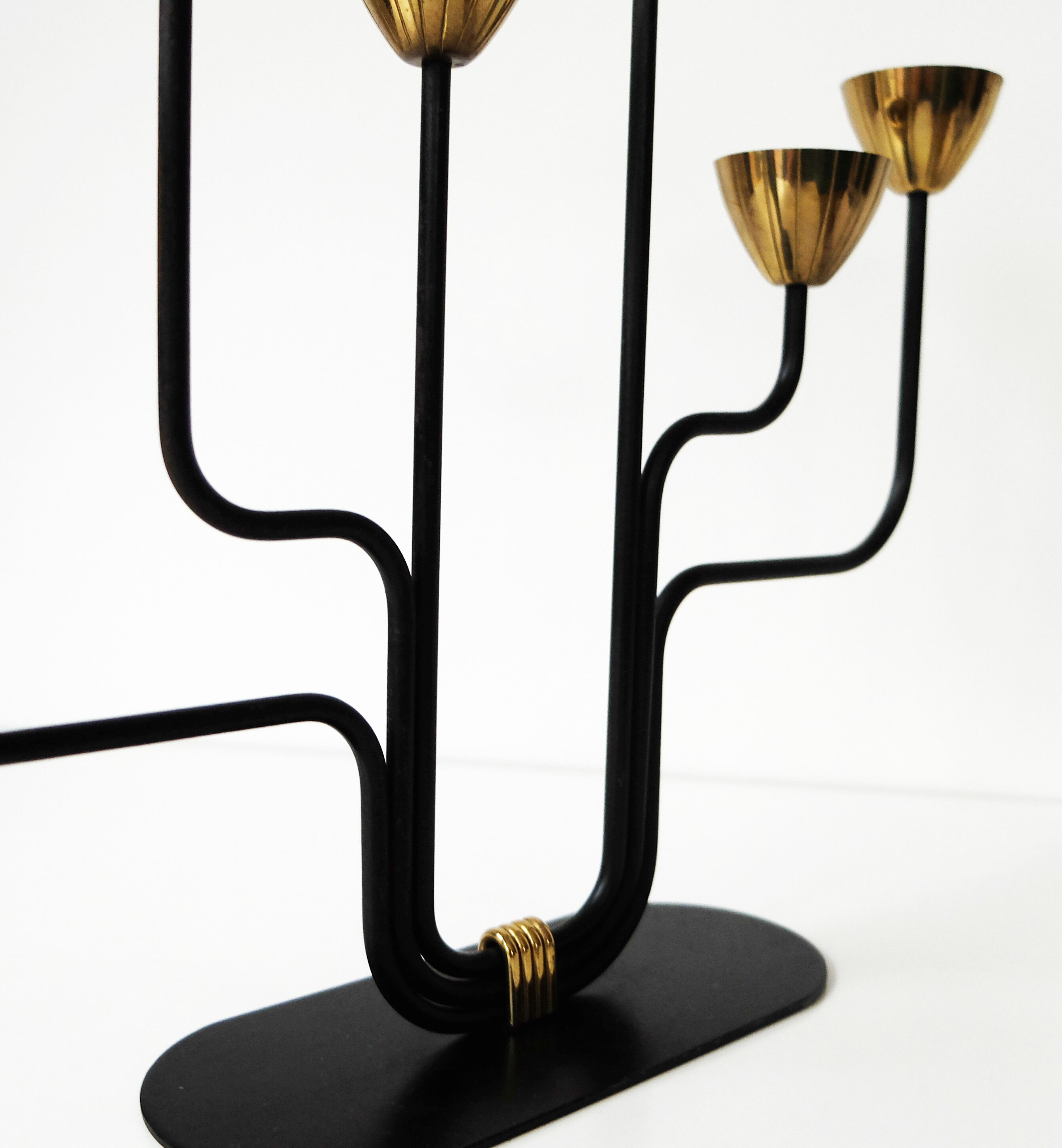 Vintage Scandinavian candlestick, Gunnar Ander for Ystad Metall, Sweden