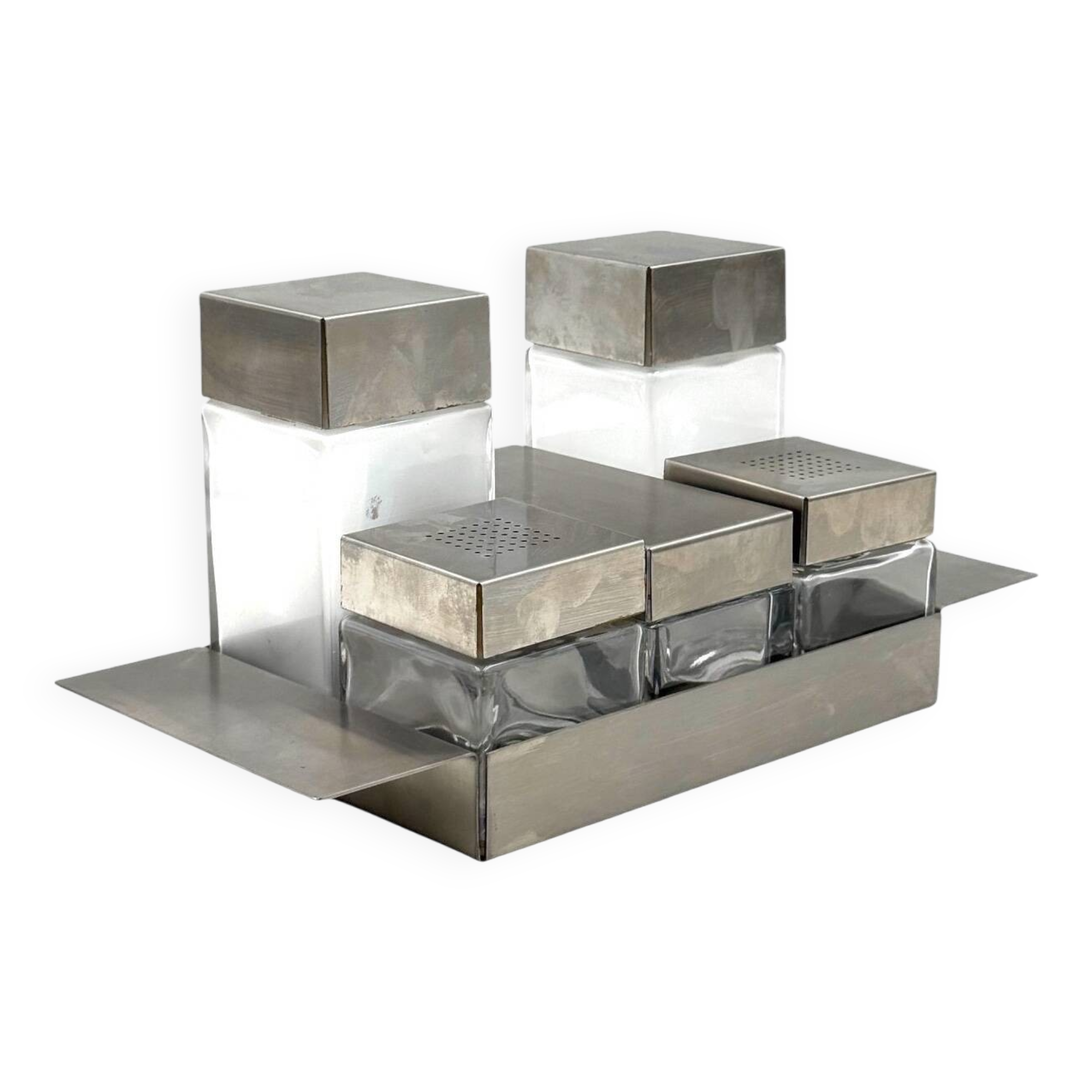 Hollywood regency Cruet-set, Manifattura Zani Italy, 1970s.