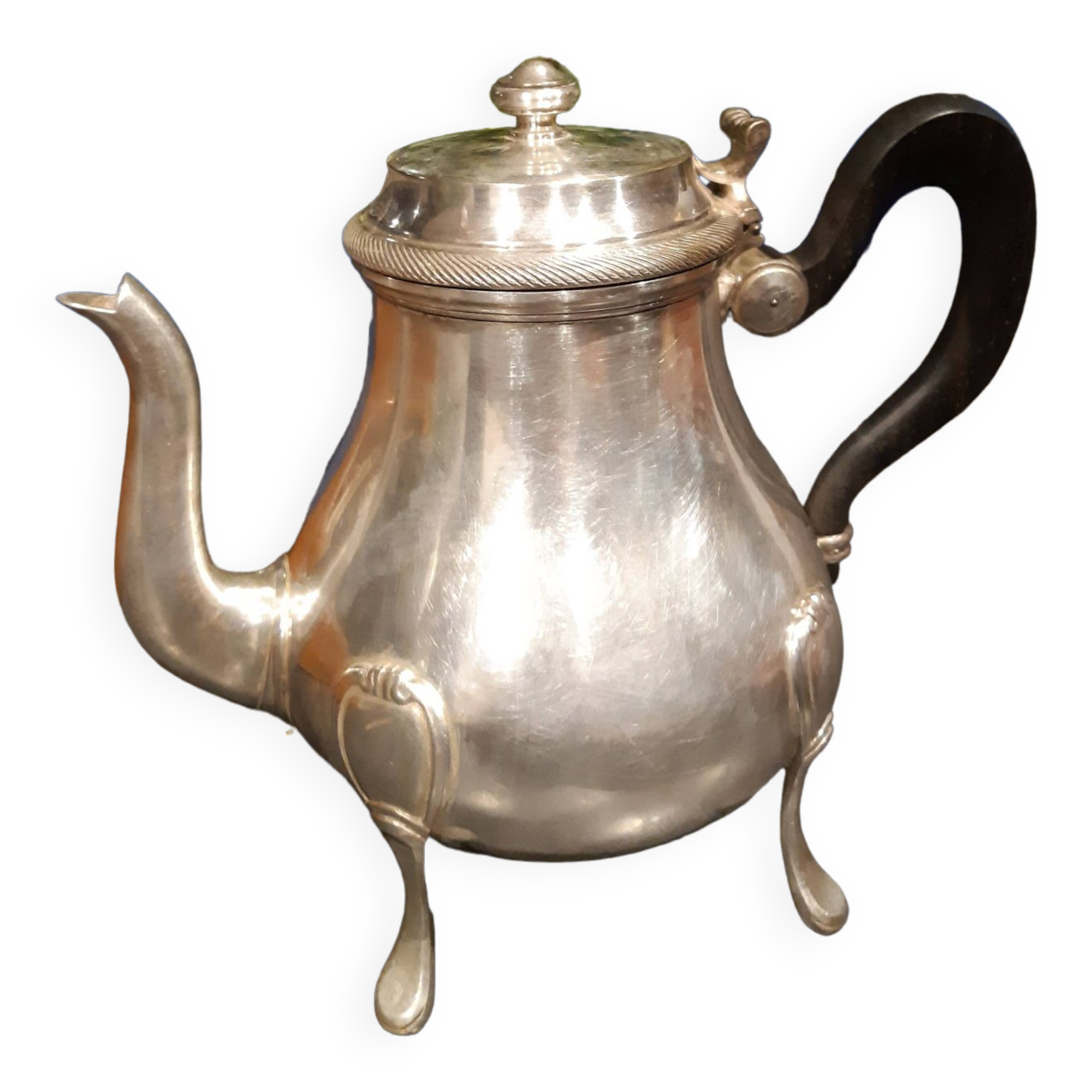 Vintage silver metal teapot