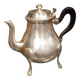 Vintage silver metal teapot