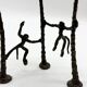 Chandelier "singe" en bronze patiné, 1970s