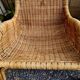 Vintage 80s rattan recliner armchair from Ikea